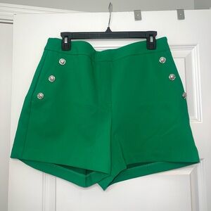 Rachel Zoe High‑Waisted Button‑Front Shorts